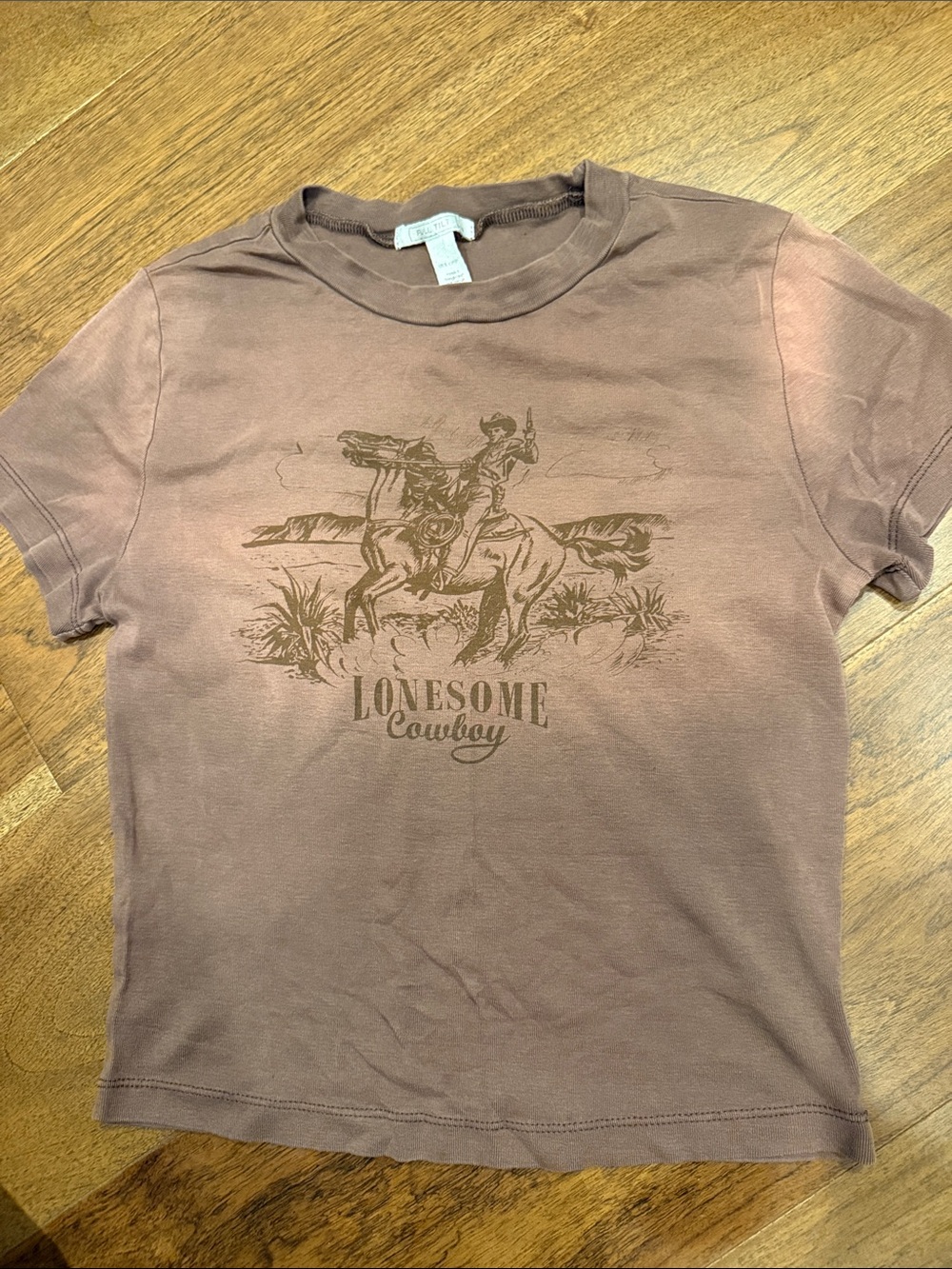 Cotton baby tee in western graphic